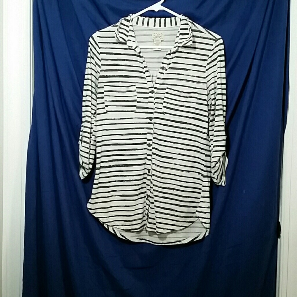 Black and White Striped Shirt